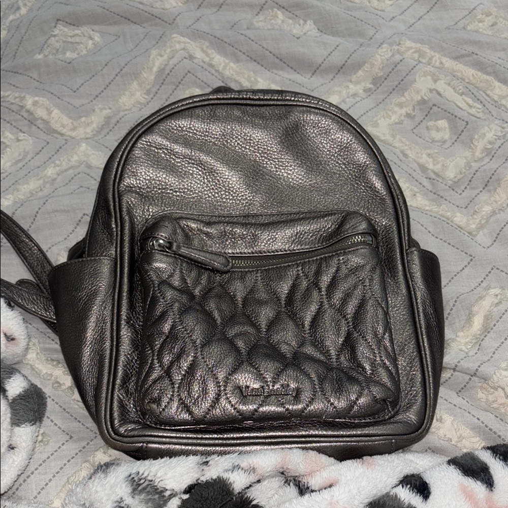 Vera Bradley Silver Backpack Quilted Design